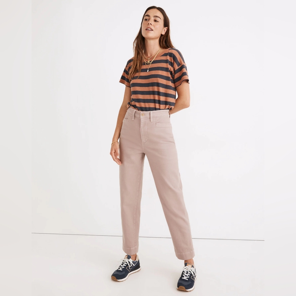 Madewell Slim Emmett Tapered Pants In vintage petal